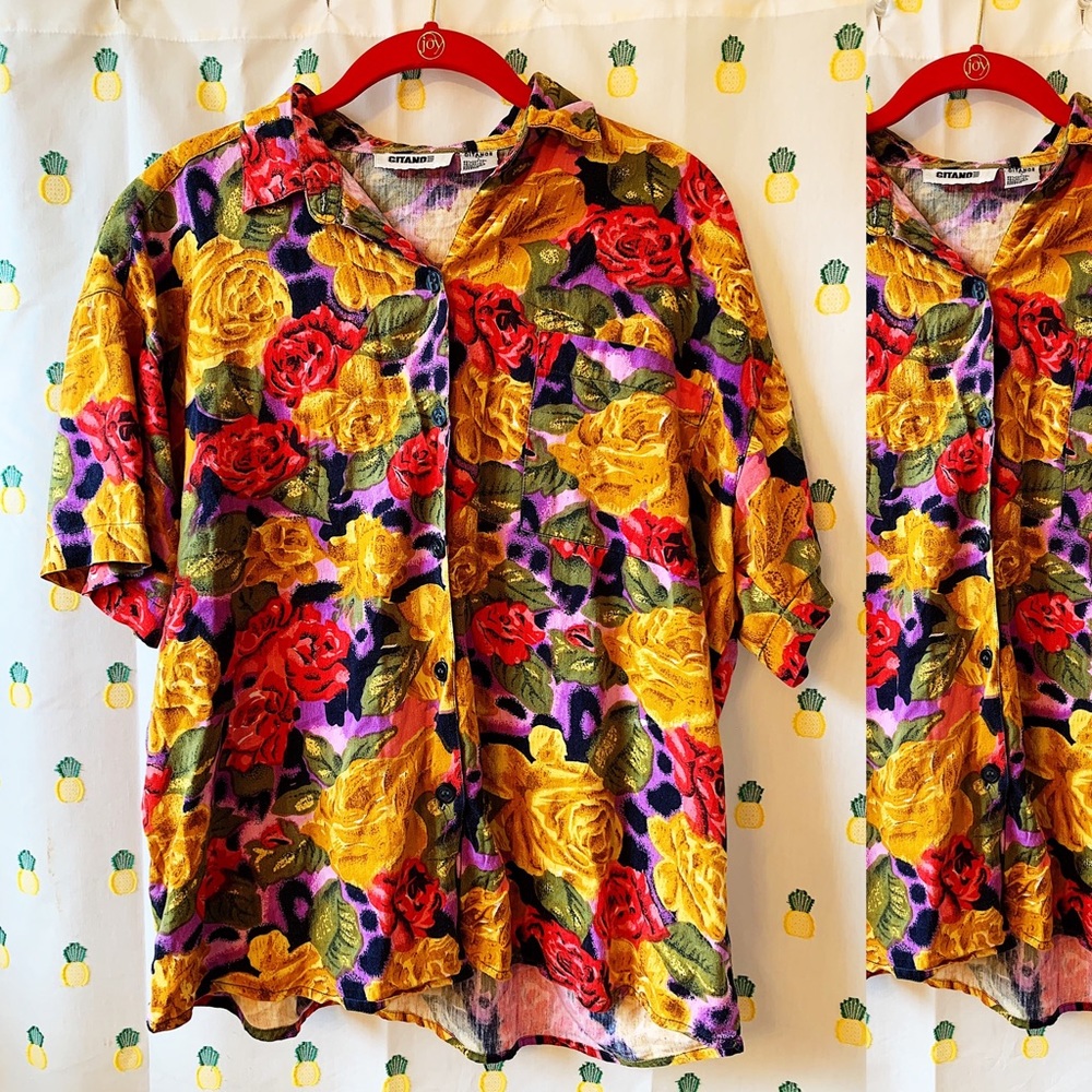 Vintage Gitano floral button up